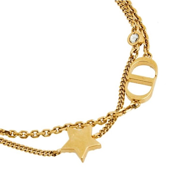 Dior Petit CD Crystal Star Charm Double Chain Bracelet - Picture 14 of 16
